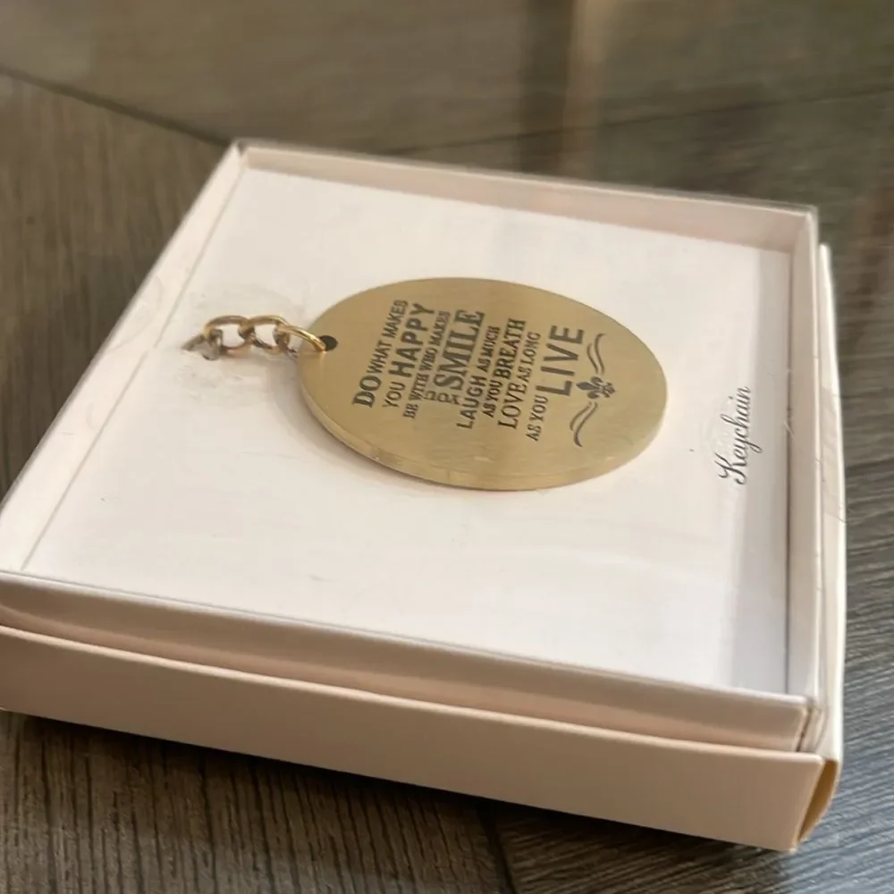 Orly “Do What Makes You Happy” Brass Keyring